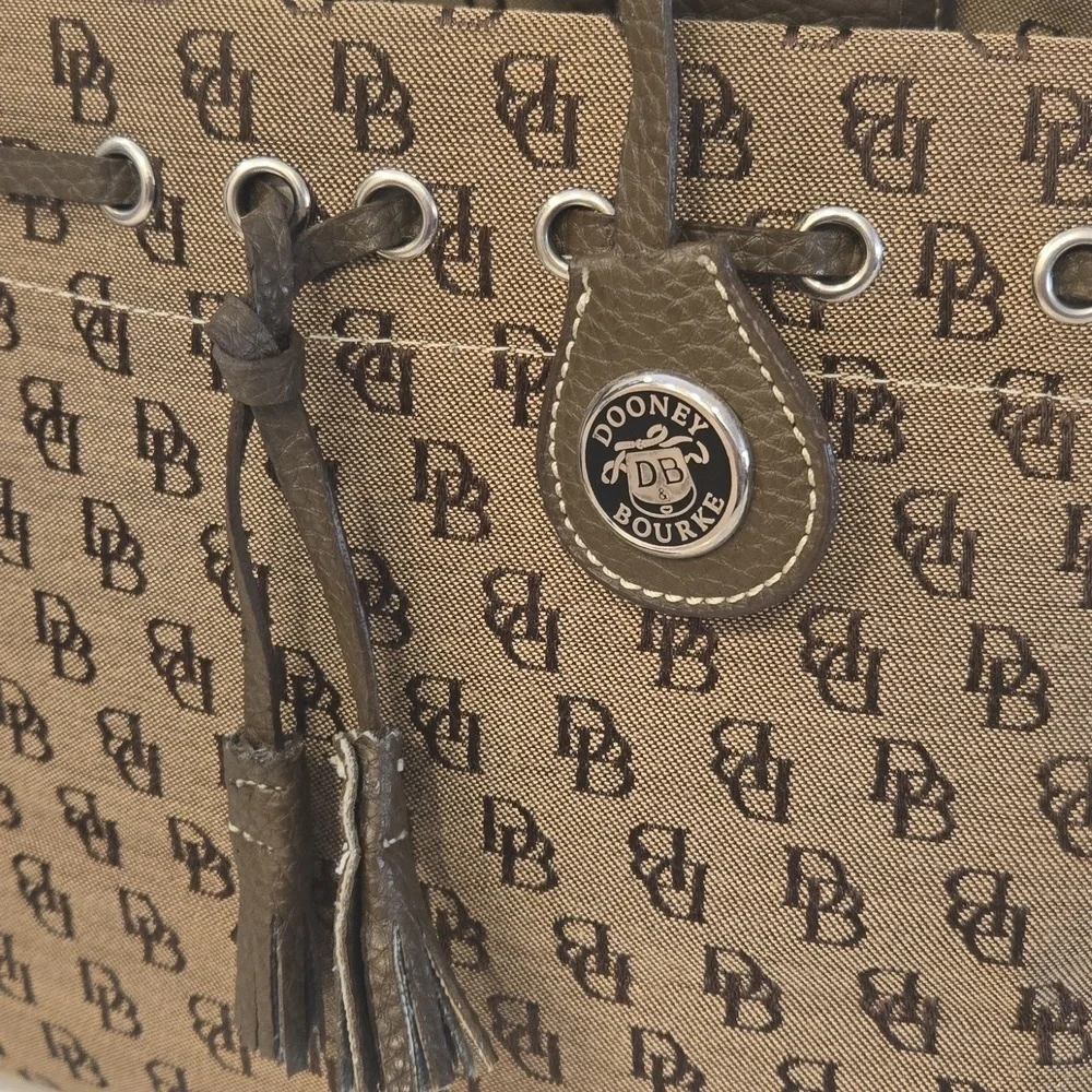 Vintage Y2K Dooney & Burker Brown Monogram Satchel Bag